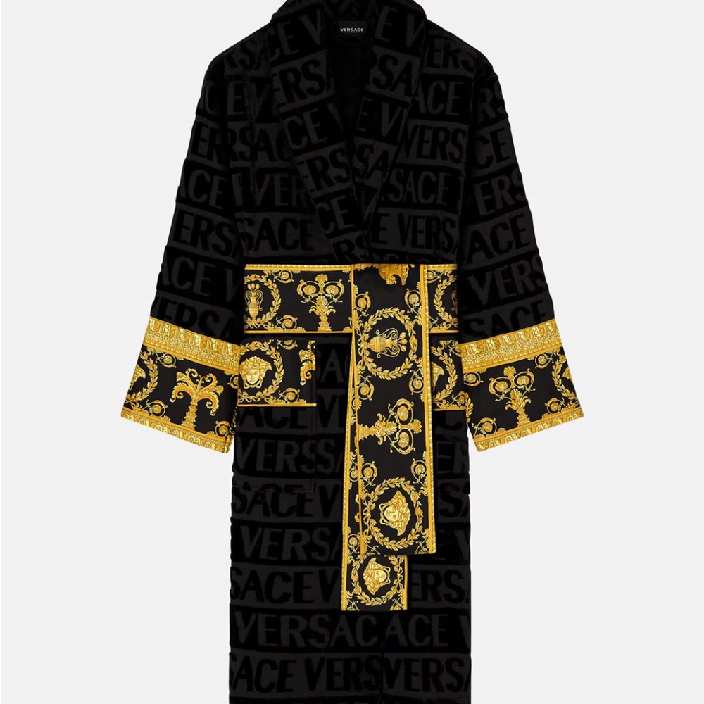 Versace Black and Gold Robe